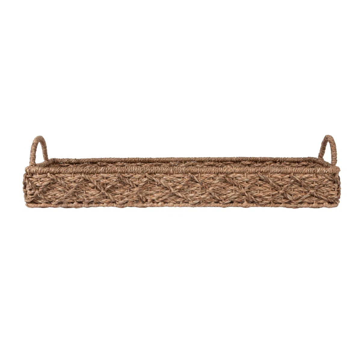 Bankuan Rope Diamond Weave Tray with Handles | Wayfair North America