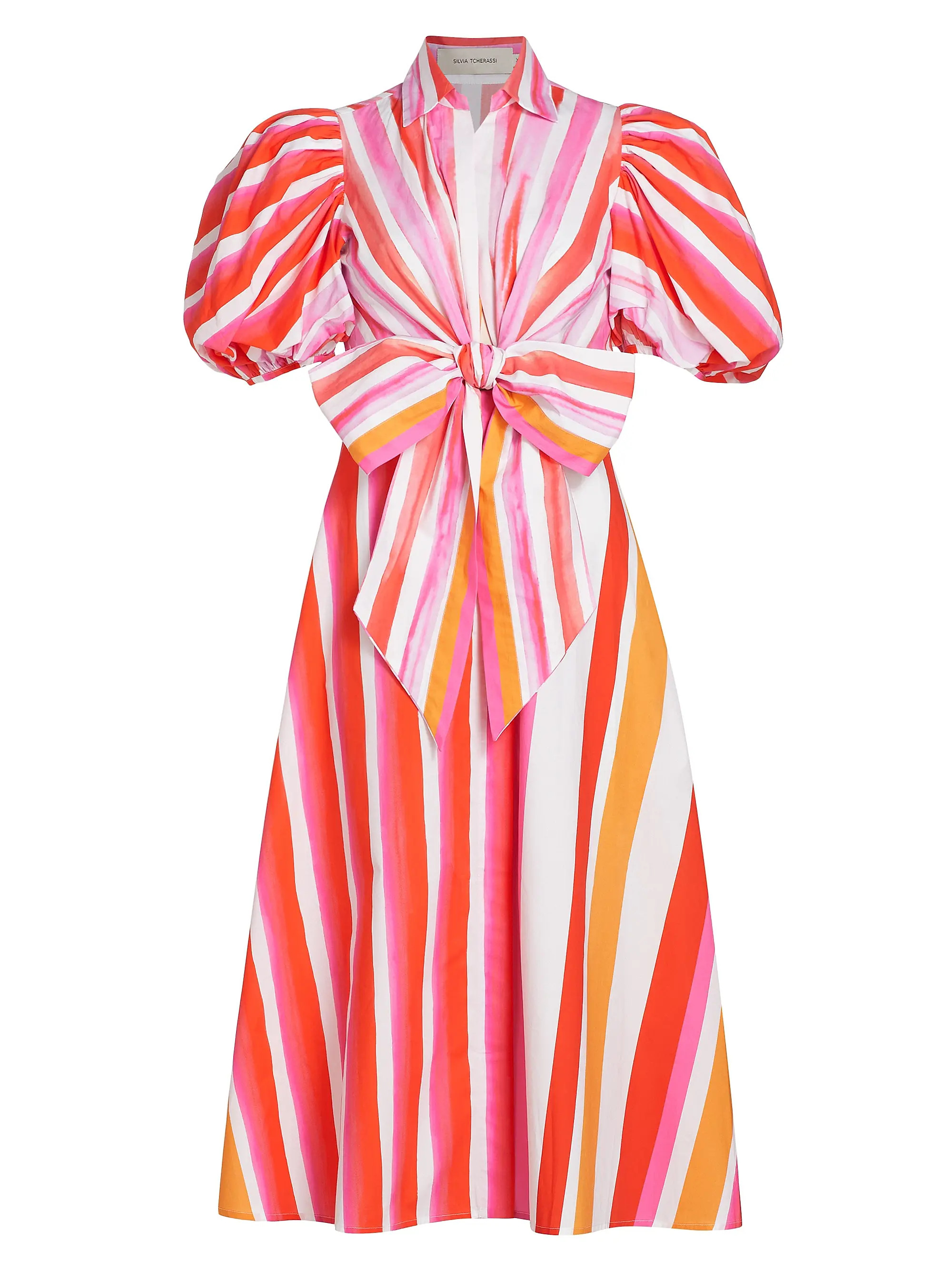 Pavia Striped Cotton Tie-Waist Shirtdress | Saks Fifth Avenue