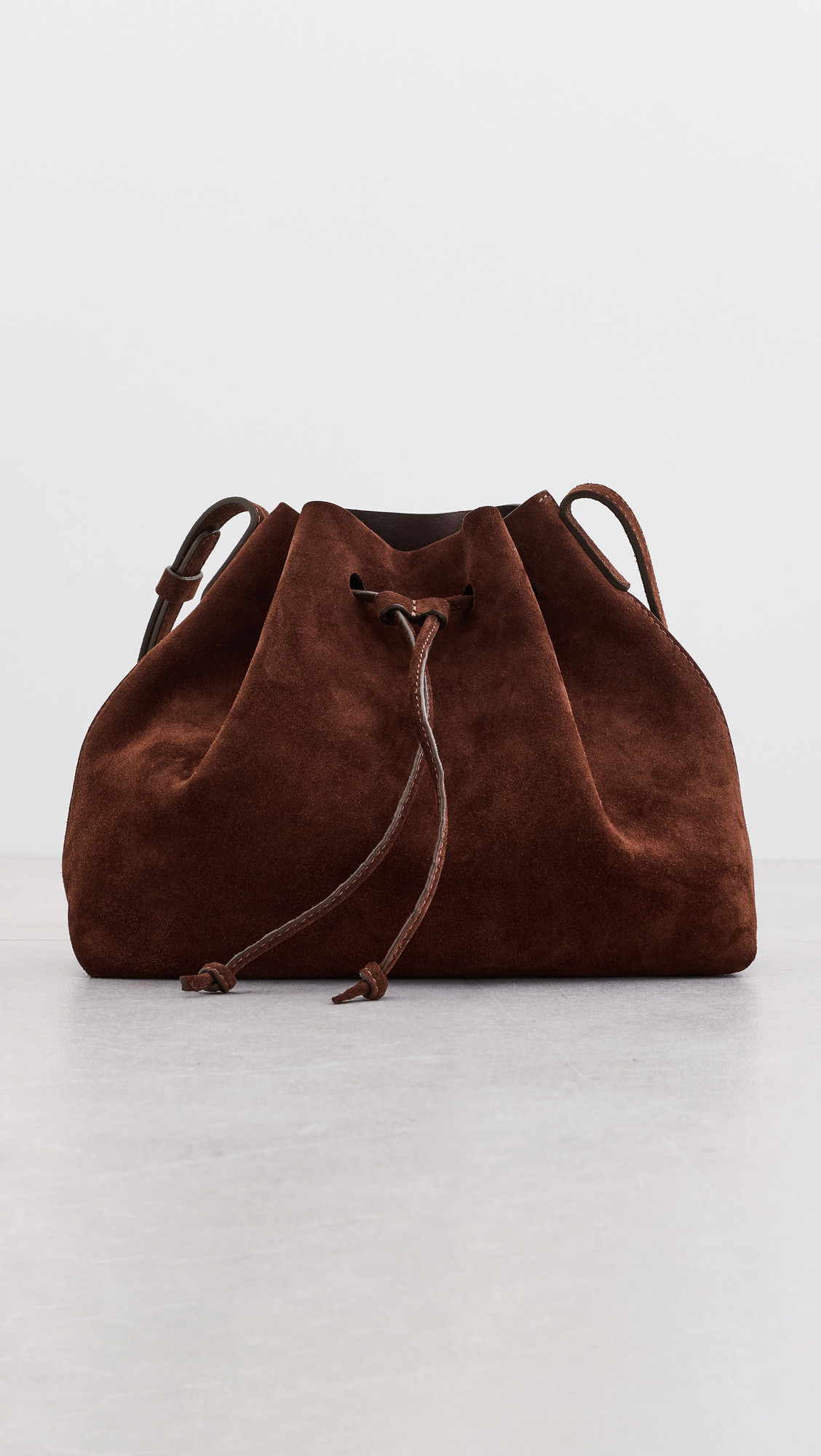 Mansur Gavriel Secchio Suede Crossbody Bag Chocolate One Size | Shopbop