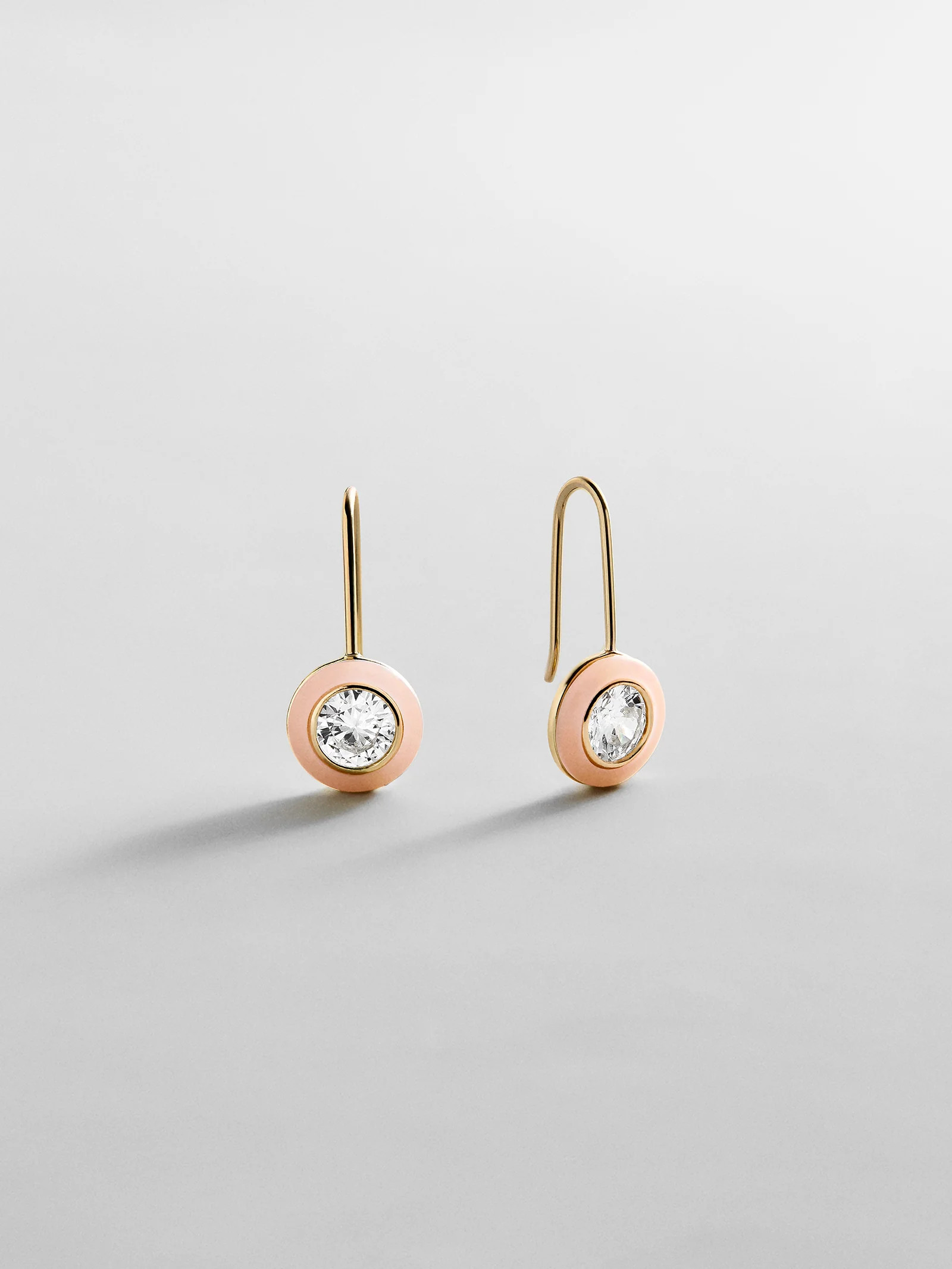 Fallon 14K Gold Semi-Precious Earrings - Rose Quartz | BaubleBar