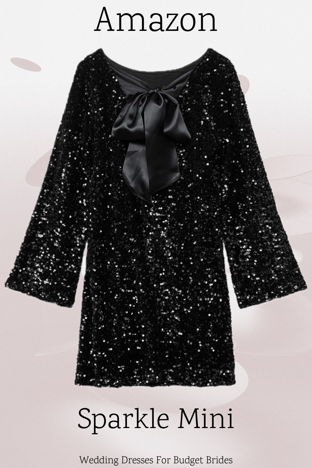 Gorgeous black sparkle mini with back bow from Amazon. For bachelorette party, cocktail wedding dress code, or holiday party. Under $50. 

#LTKFindsUnder50 #LTKSeasonal #LTKWedding