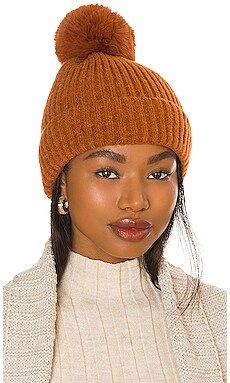 Hat Attack Rib Lined Pom Hat in Rust from Revolve.com | Revolve Clothing (Global)