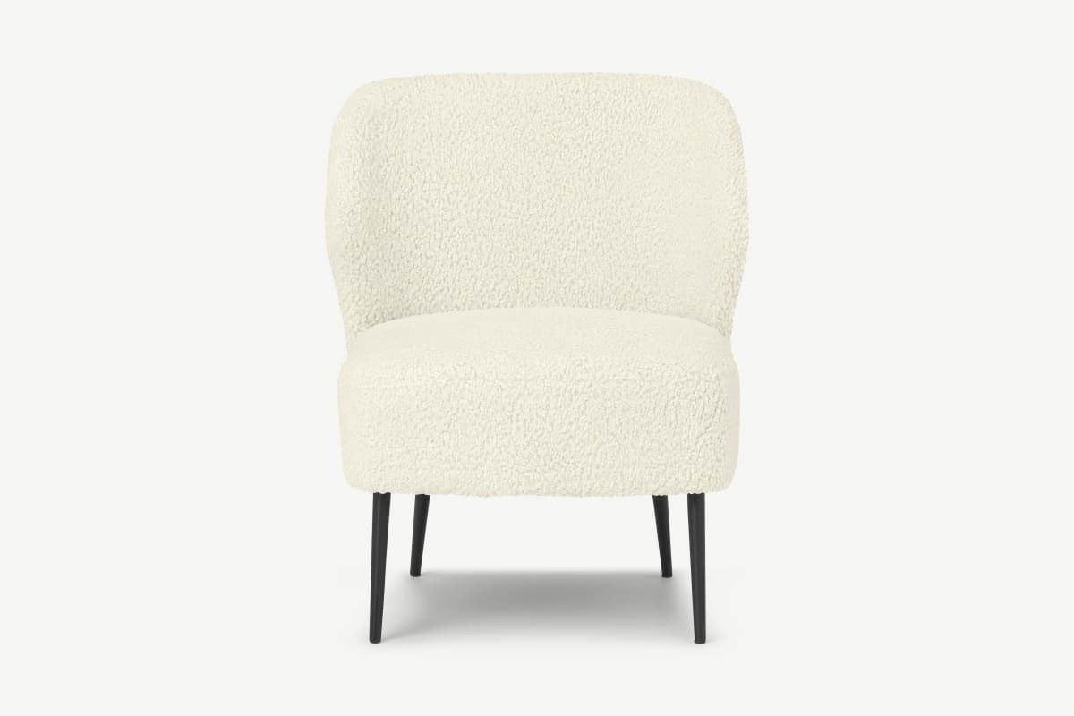 HomeChairsAccent ChairsTopeka Accent Armchair, Faux Sheepskin | MADE.COM (UK)