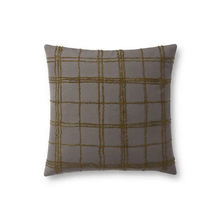 Jean Stoffer x Loloi Edward Charcoal / Olive Pillow | Wayfair North America