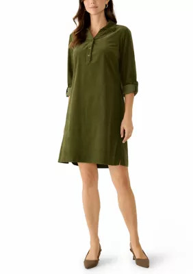 Women's Long Sleeve Popover Corduroy Dress | Belk