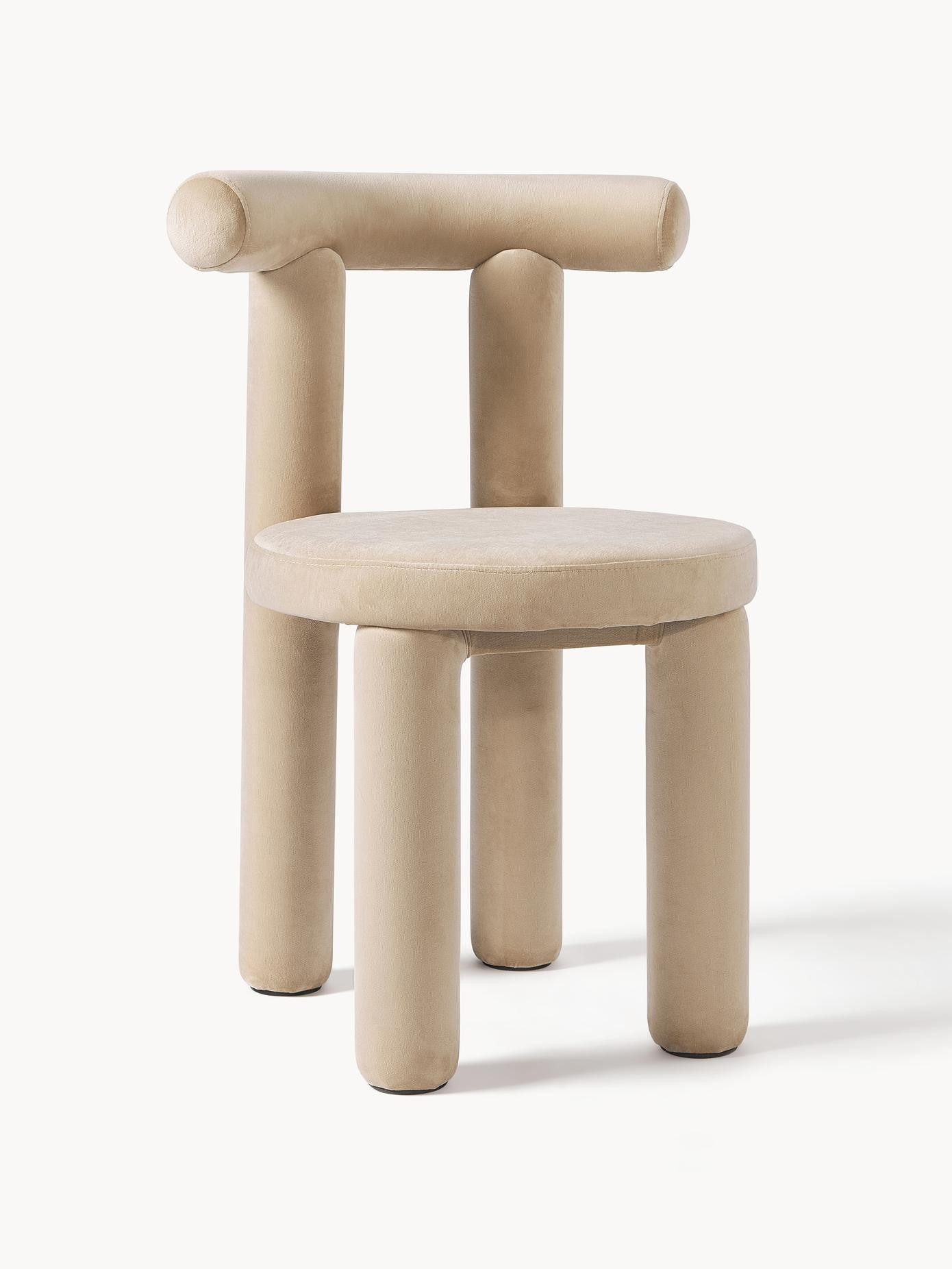 Silla tapizada en terciopelo Calan | Westwing EU