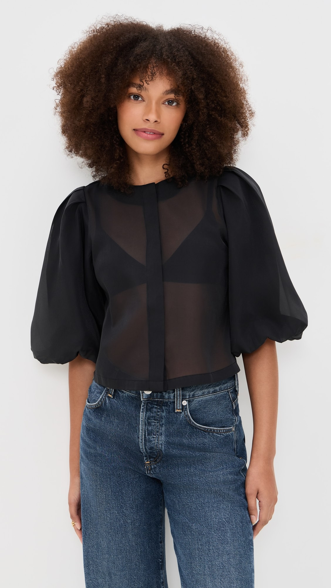 Liza Puff Sleeve in Organza | Shopbop