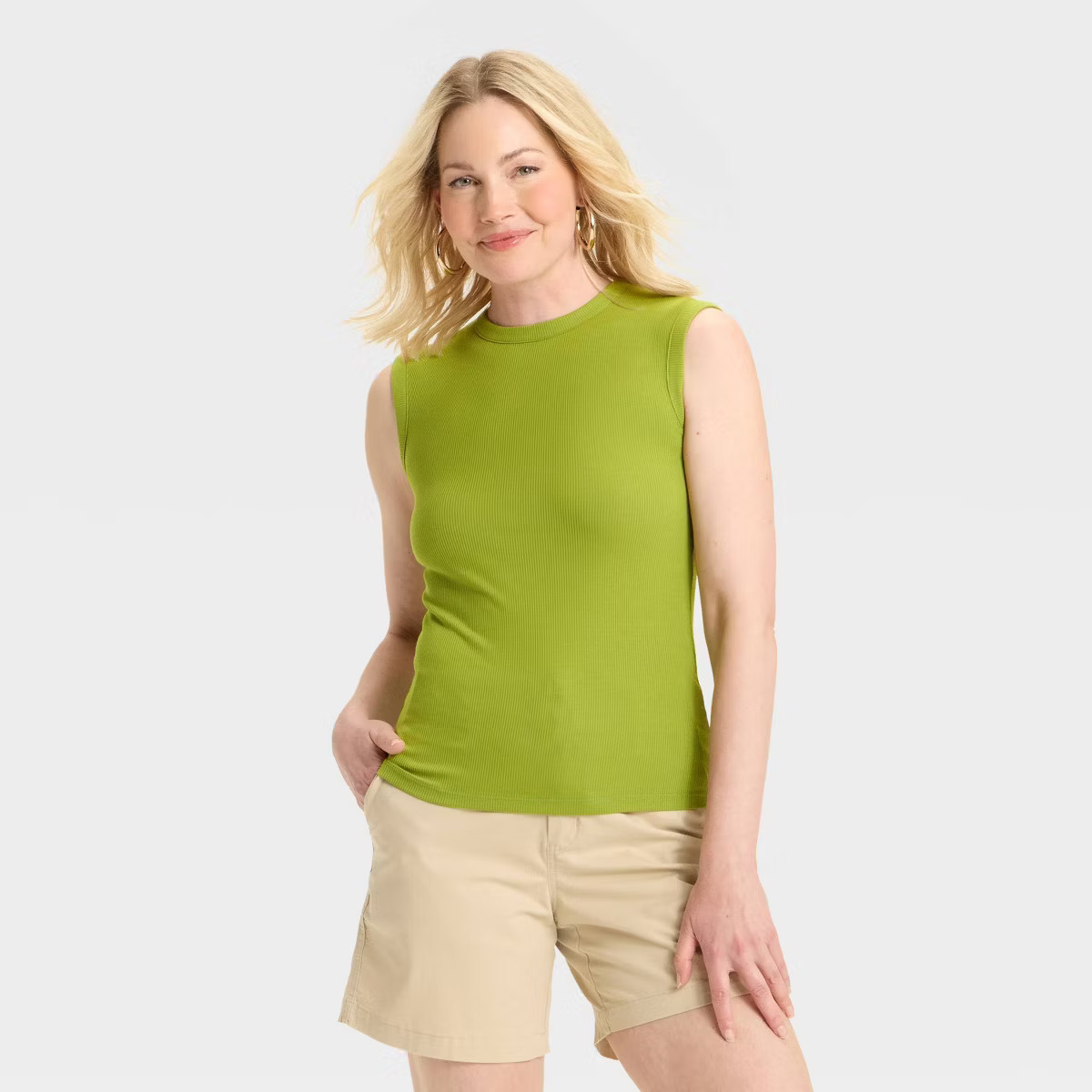 Women's Ribbed Muscle Tank Top - A New Day™ | Target