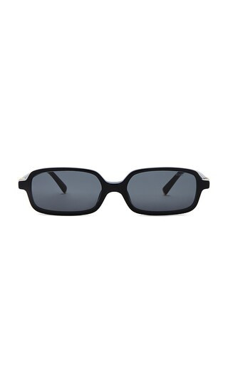 Miu Miu Rectangle Sunglasses in Black. | Revolve Clothing (Global)