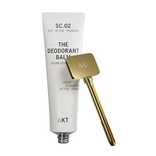 AKT, THE DEODORANT BALM. Award winning, multi-use, natural deodorant. Plastic Free. Gender Free. Aluminium Free. 100% effective — 1 tube lasts up to 3 months. SC.02 AFTER THUNDER. 50ml/1.76 FL.OZ | Amazon (US)