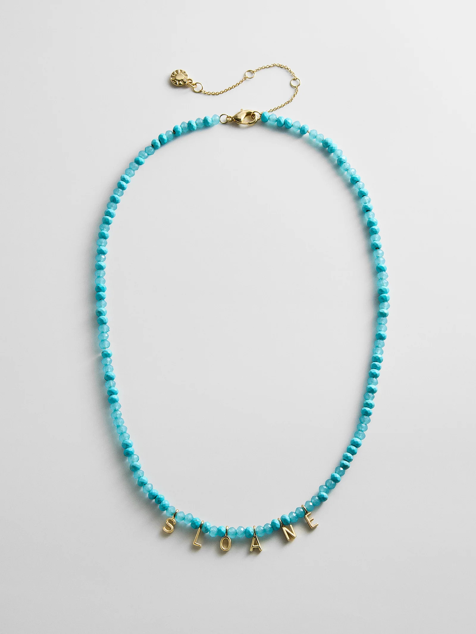 Mini Semi-Precious Custom Necklace - Turquoise | BaubleBar