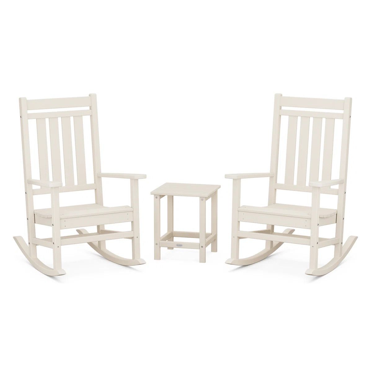 Rocker Estate 3-Piece Rocking Chair Set with Long Island 18" Side Table | Wayfair North America