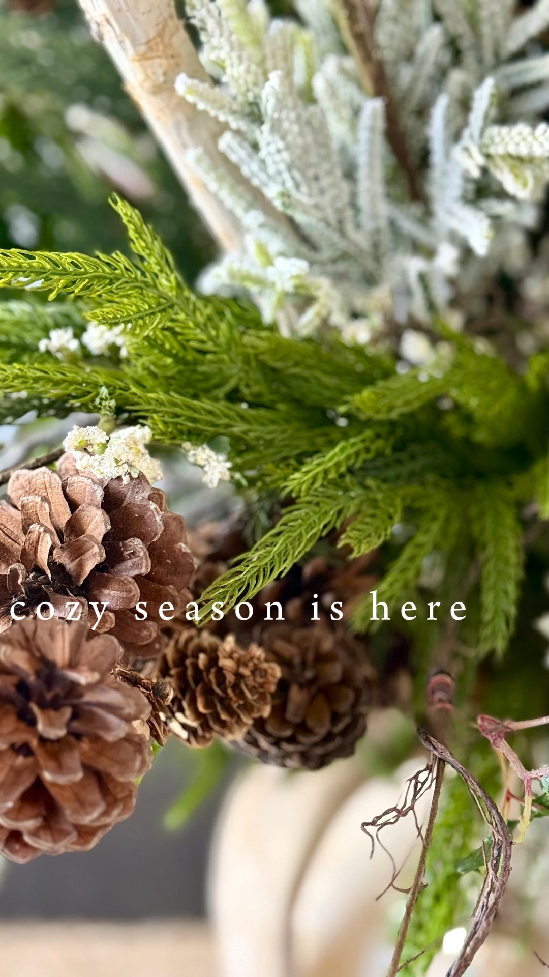 “Bring a touch of winter magic indoors! This faux flower arrangement blends greenery and frosty branches for a forever-fresh seasonal look.” 

 #LTKHoliday #LTKSeasonal #LTKHome