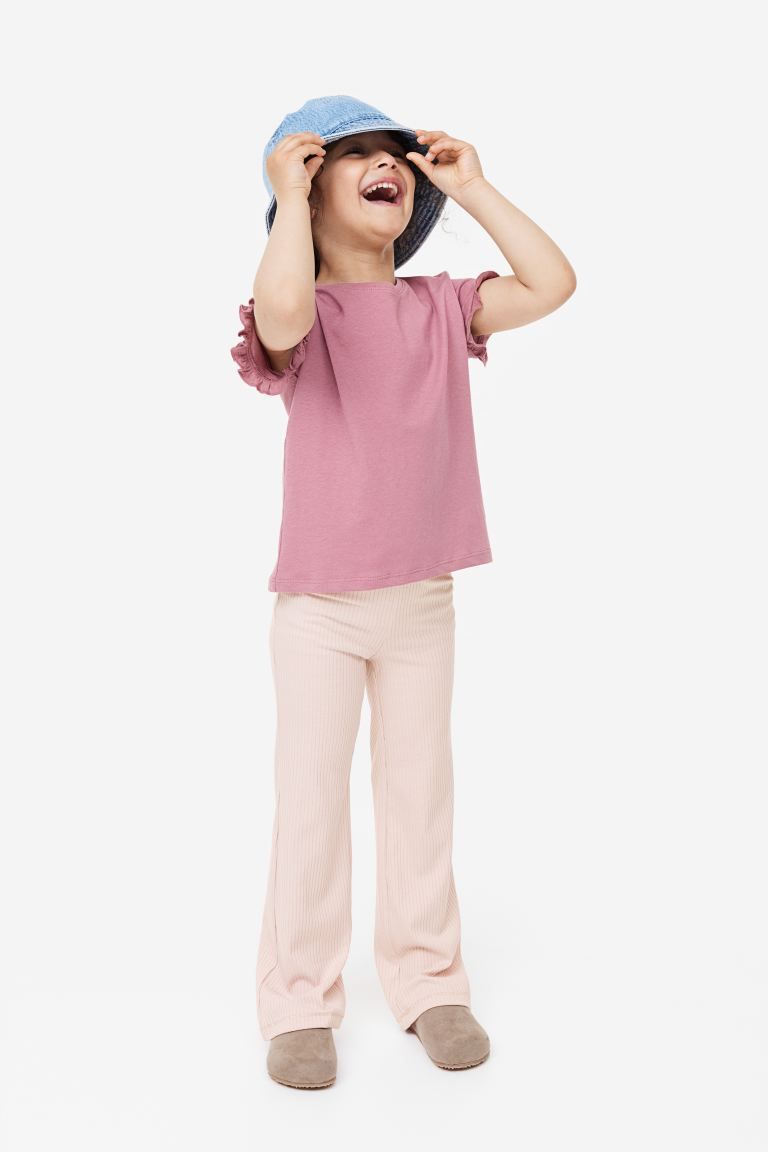 Flared Leggings - Light pink - Kids | H&M US | H&M (US + CA)