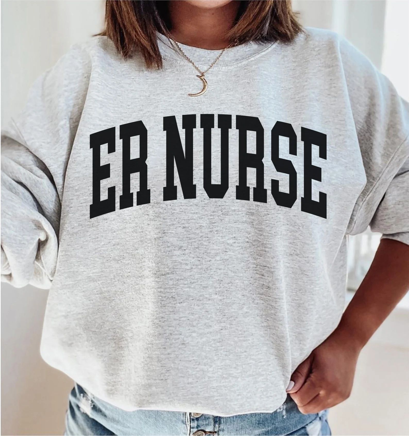 ER Nurse Sweatshirt Emergency Nurse Sweatshirt Gift ED Nursing - Etsy | Etsy (US)