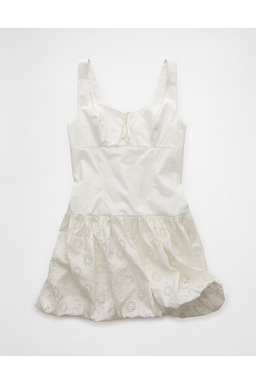 AE x The Summer I Turned Pretty Bubble Dress Women's White XXS | American Eagle Outfitters (US & CA)