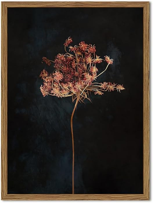Vintage Moody Floral Wall Art, Dark Flower Wall Decor Painting Rustic Botanical Poster Canvas Pri... | Amazon (US)