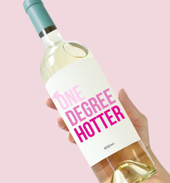 Graduation One Degree Hotter Funny Cute Wine Bottle Label Gift | Etsy | Etsy (US)