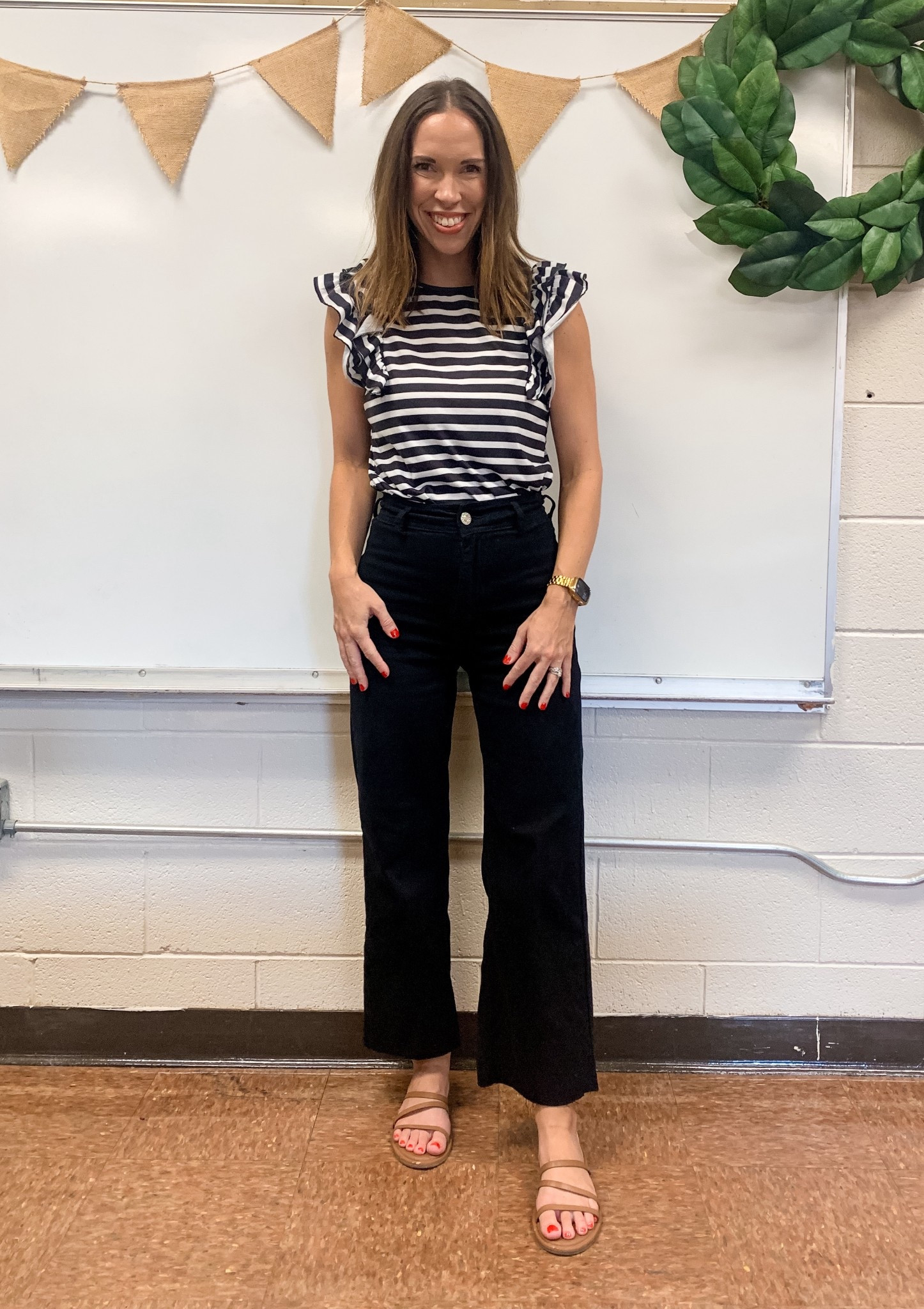 I’m wearing a small in both the top and jeans.

teacher outfit, back to school, black and white outfit, stripes 

#LTKStyleTip #LTKWorkwear #LTKFindsUnder50