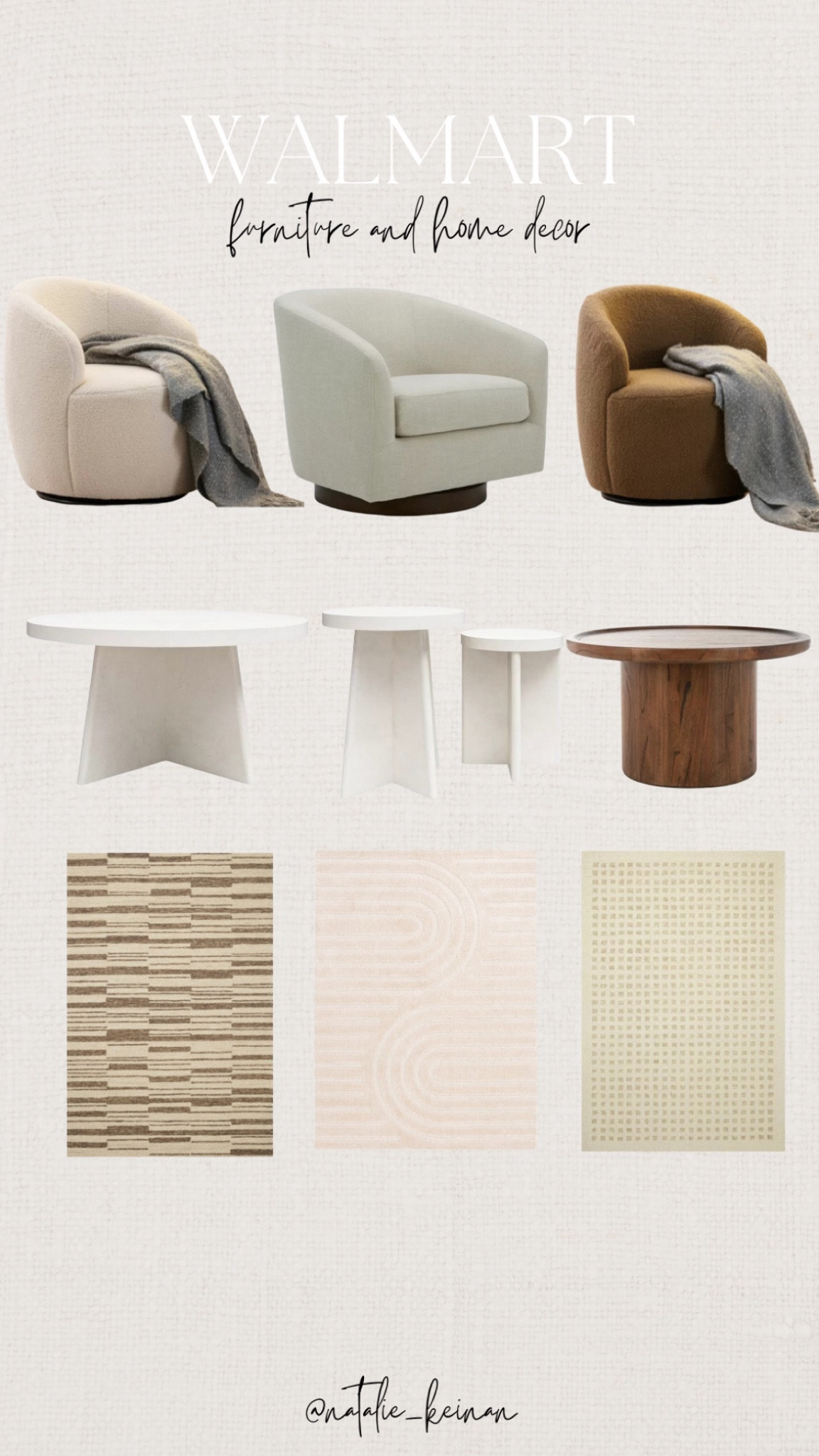 Walmart home decor! Affordable home finds, coffee table, area rugs, swivel chair 

#LTKstyletip #LTKhome #LTKFind
