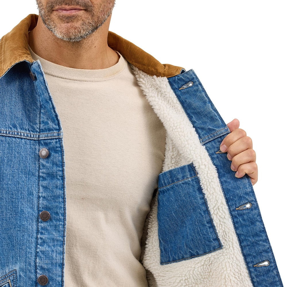 Wrangler Mens   Antique  Sherpa Lined Jacket XXL Indigo | Walmart (US)