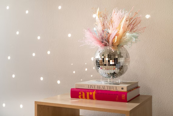 Disco Ball Planter 8 With Acrylic Base and Macrame Plant - Etsy | Etsy (US)