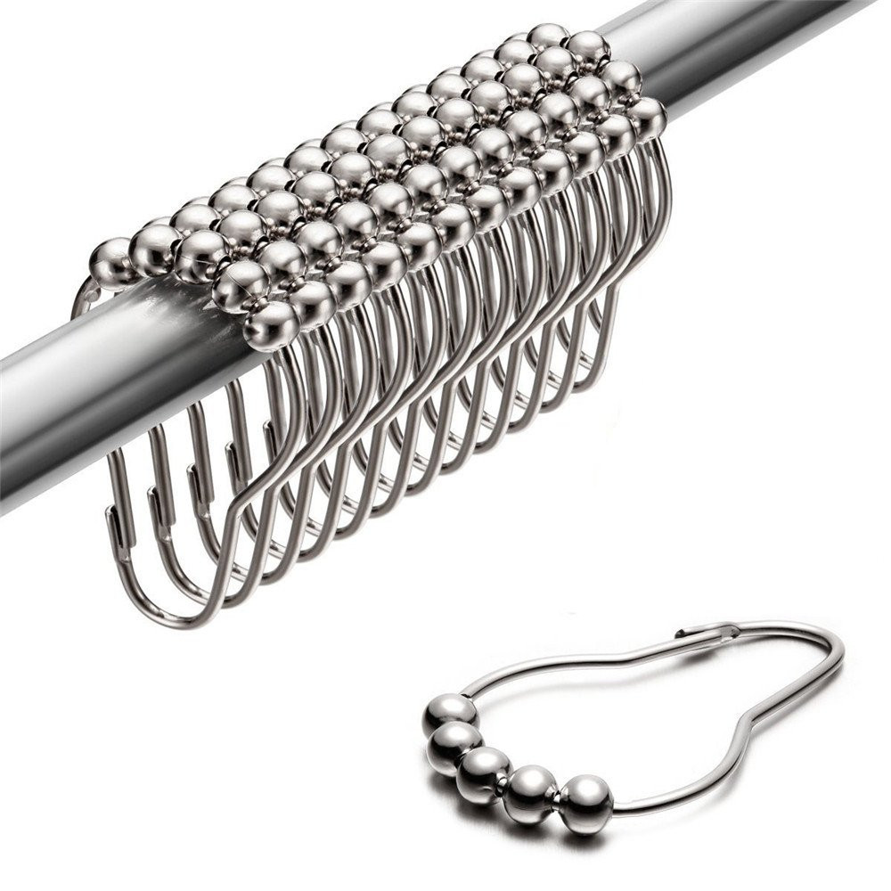 Uigos Shower Curtain Hooks Rings, Rust-Resistant for Bathroom Shower Rods Shower Hooks - Set of 1... | Amazon (US)