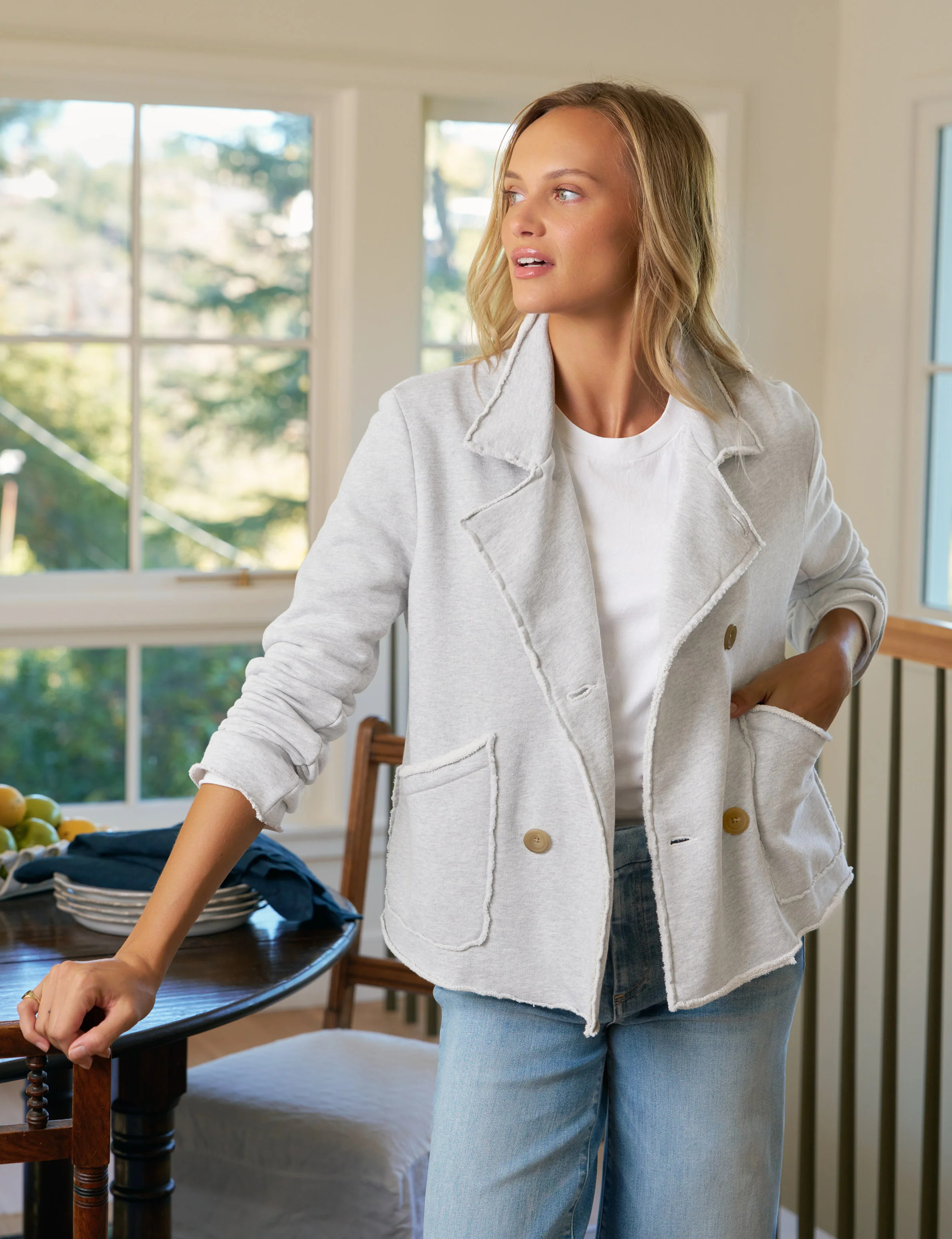 MINI BELFAST Gray Melange, Triple Fleece | Frank & Eileen