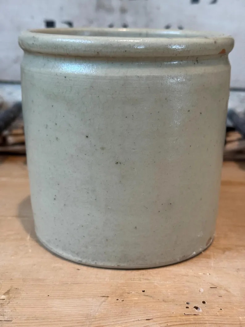 French Vintage Stoneware Crock – Small Glazed Preserve Jar – Rustic Farmhouse Pottery Antique... | Etsy (US)