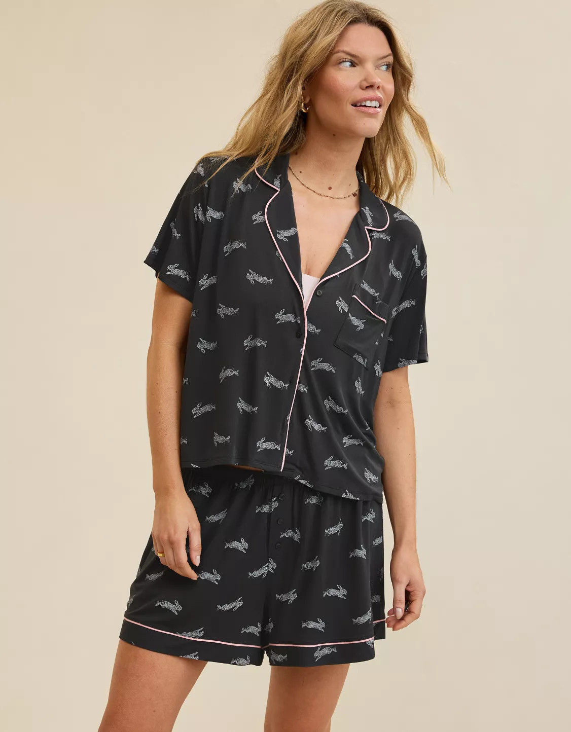 Aerie Real Soft® Short Sleeve Pajama Shirt | Aerie