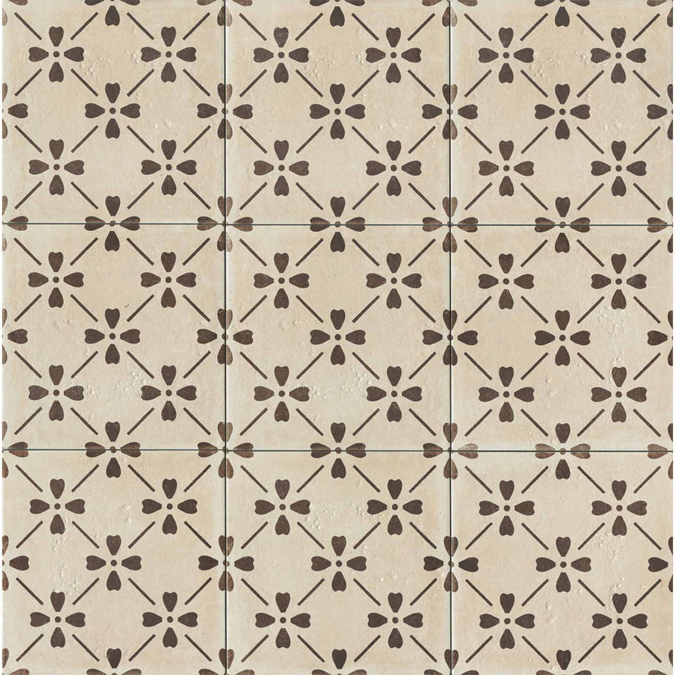 Palazzo 12" x 12" Decorative Tile in Antique Cotto Bloom | Bedrosians Tile & Stone