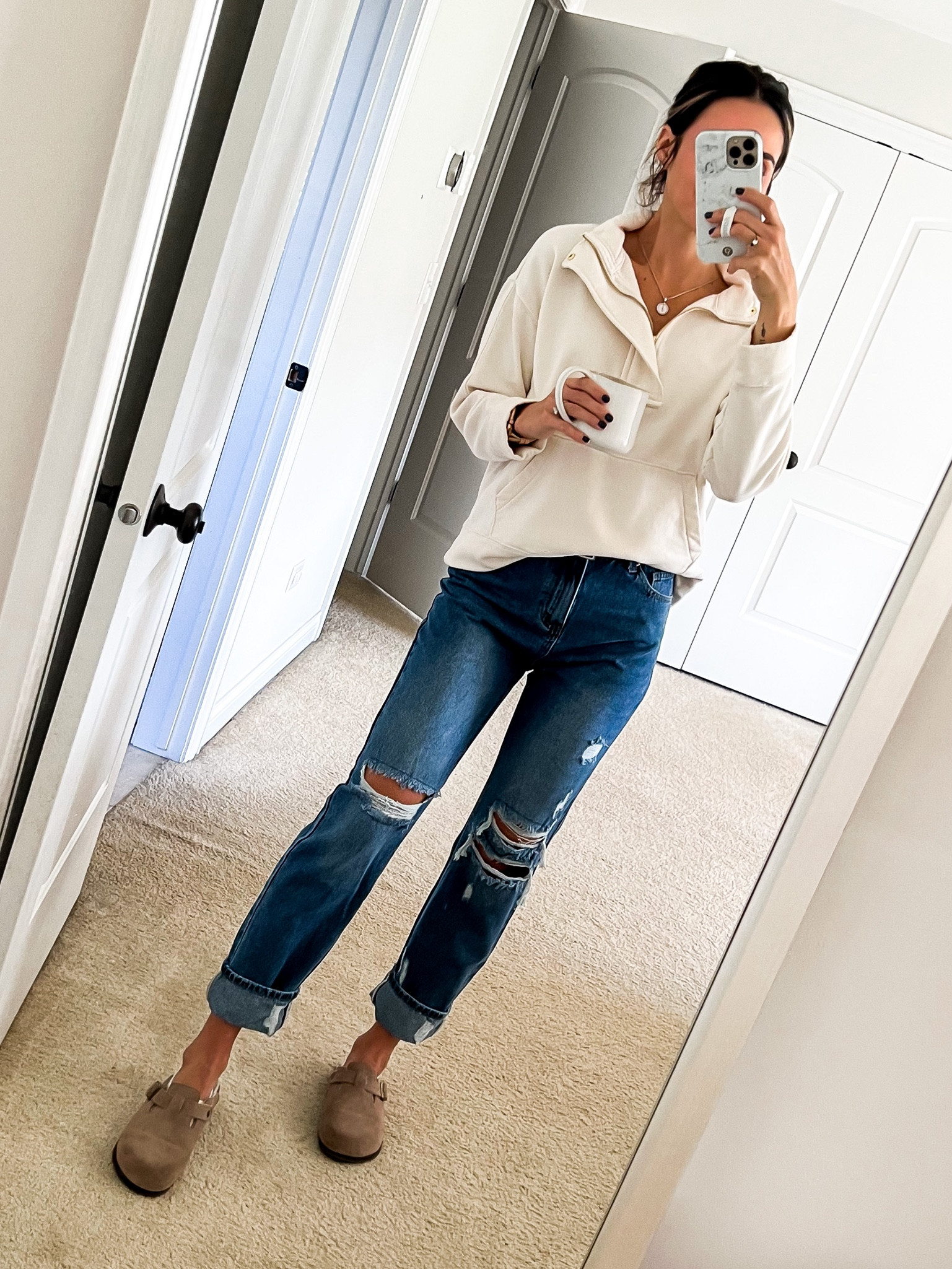 This half zip sweatshirt is only $15 today! So comfy & cute + quality is great!

Sized up to a medium for an oversized fit


#targetdealdays #dealdays #targetfashion #targetsale 

#LTKunder50 #LTKstyletip #LTKsalealert