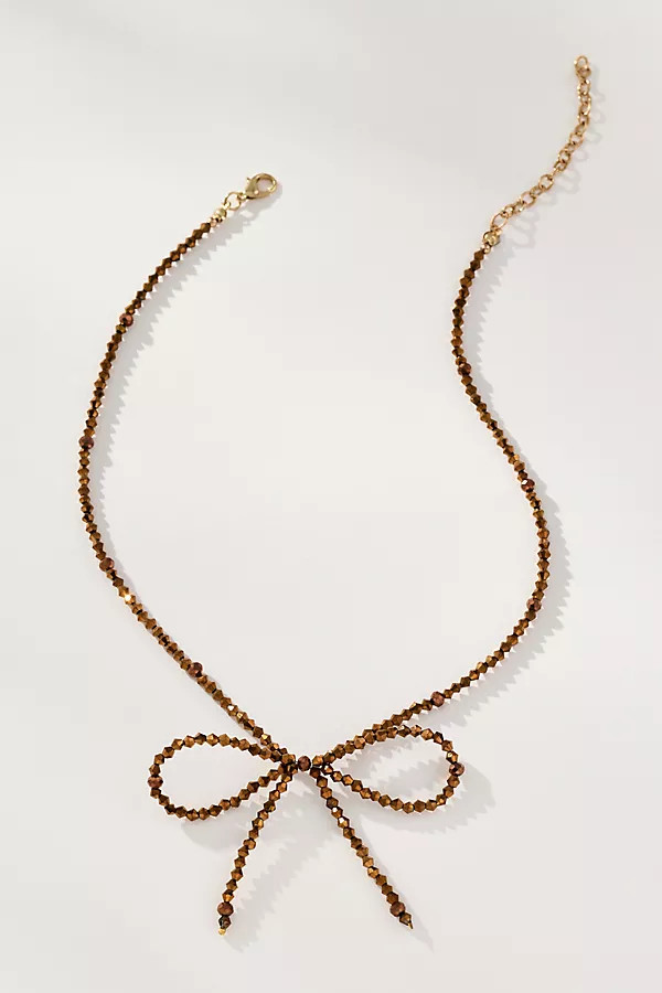 Beaded Bow Necklace | Anthropologie (US)