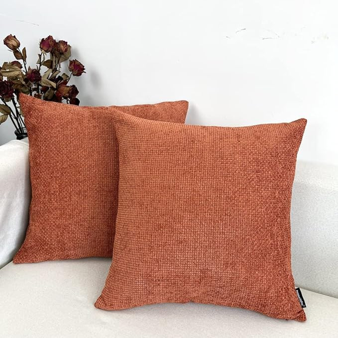 Booque Valley Autumn Pillow Covers, Thick Texture Solid Rustic Rough Farmhouse Cushion Covers Har... | Amazon (US)