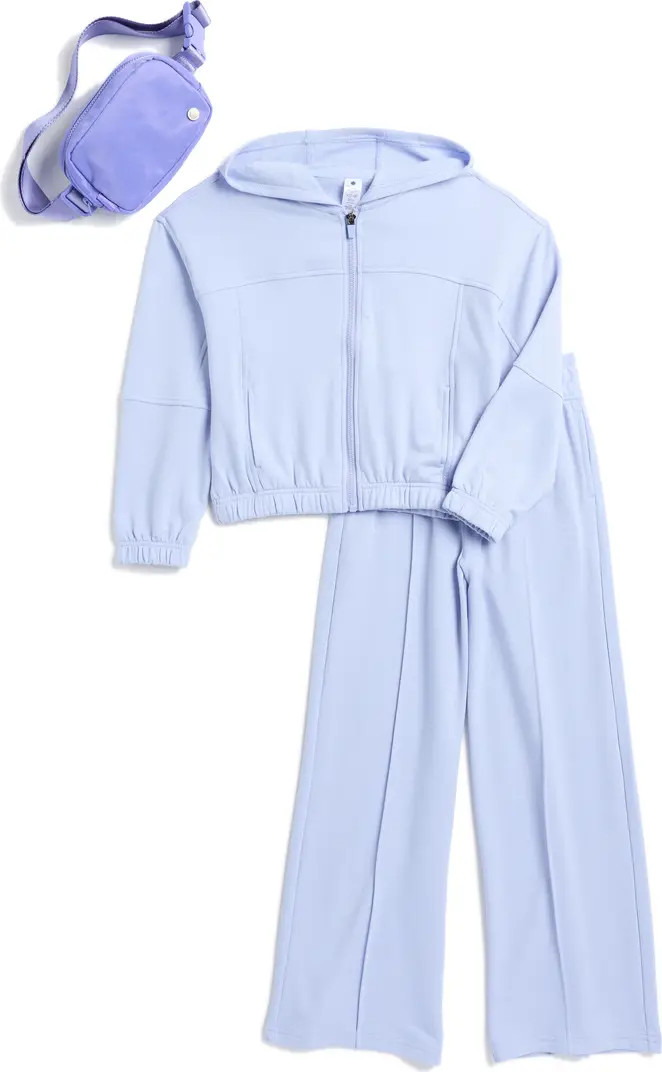 YOGALICIOUS Kids' Brushed French Terry Zip Hoodie, Pants & Belt Bag Set | Nordstromrack | Nordstrom Rack