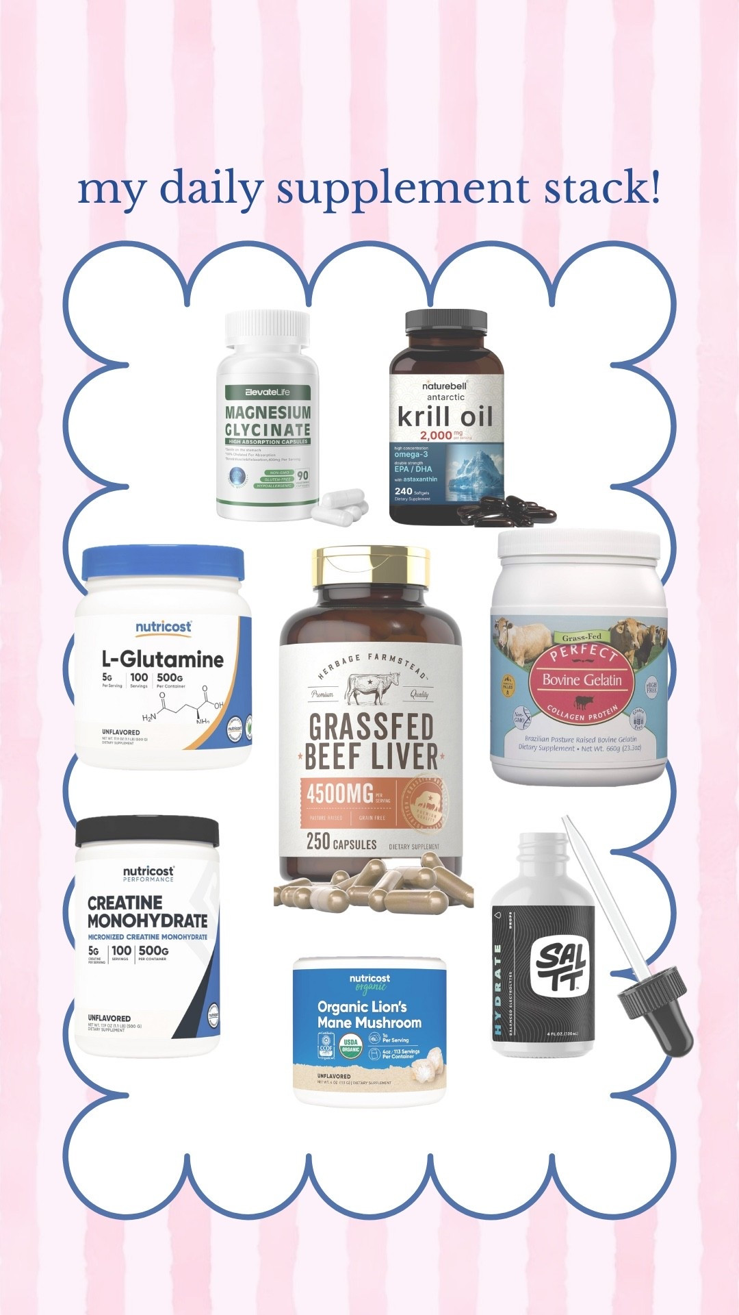Daily supplements! The electrolytes and magnesium have been especially helpful during carnivore to heat the keto flu!


#LTKActive #LTKFindsUnder50 #LTKBeauty