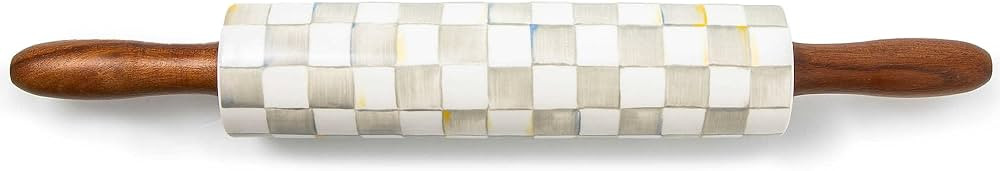 MACKENZIE-CHILDS Rolling Pin, Decorative Roller Pin for Baking, Cute Baking Supplies, Gray-and-Wh... | Amazon (US)