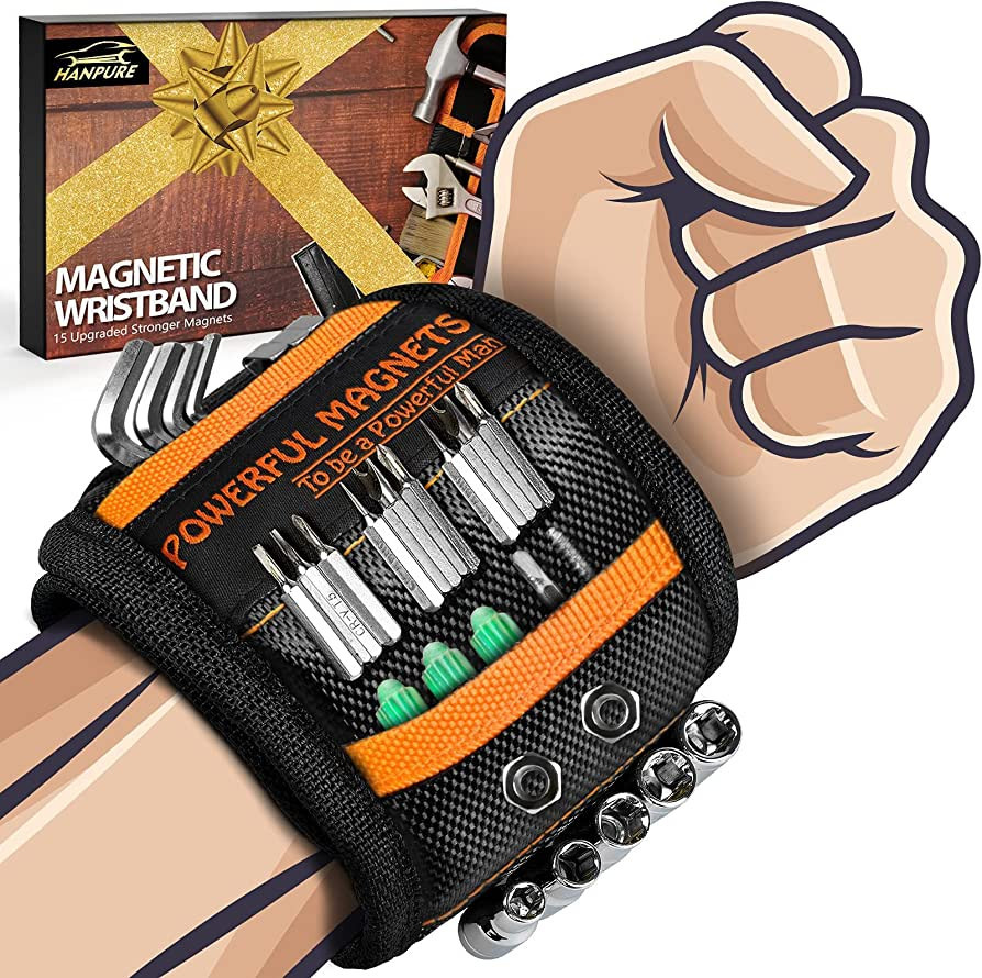 Gifts for Men,Fathers Day Dad Husband Gifts from Wife Daughter Son Kid,Magnetic Wristband for Hol... | Amazon (US)