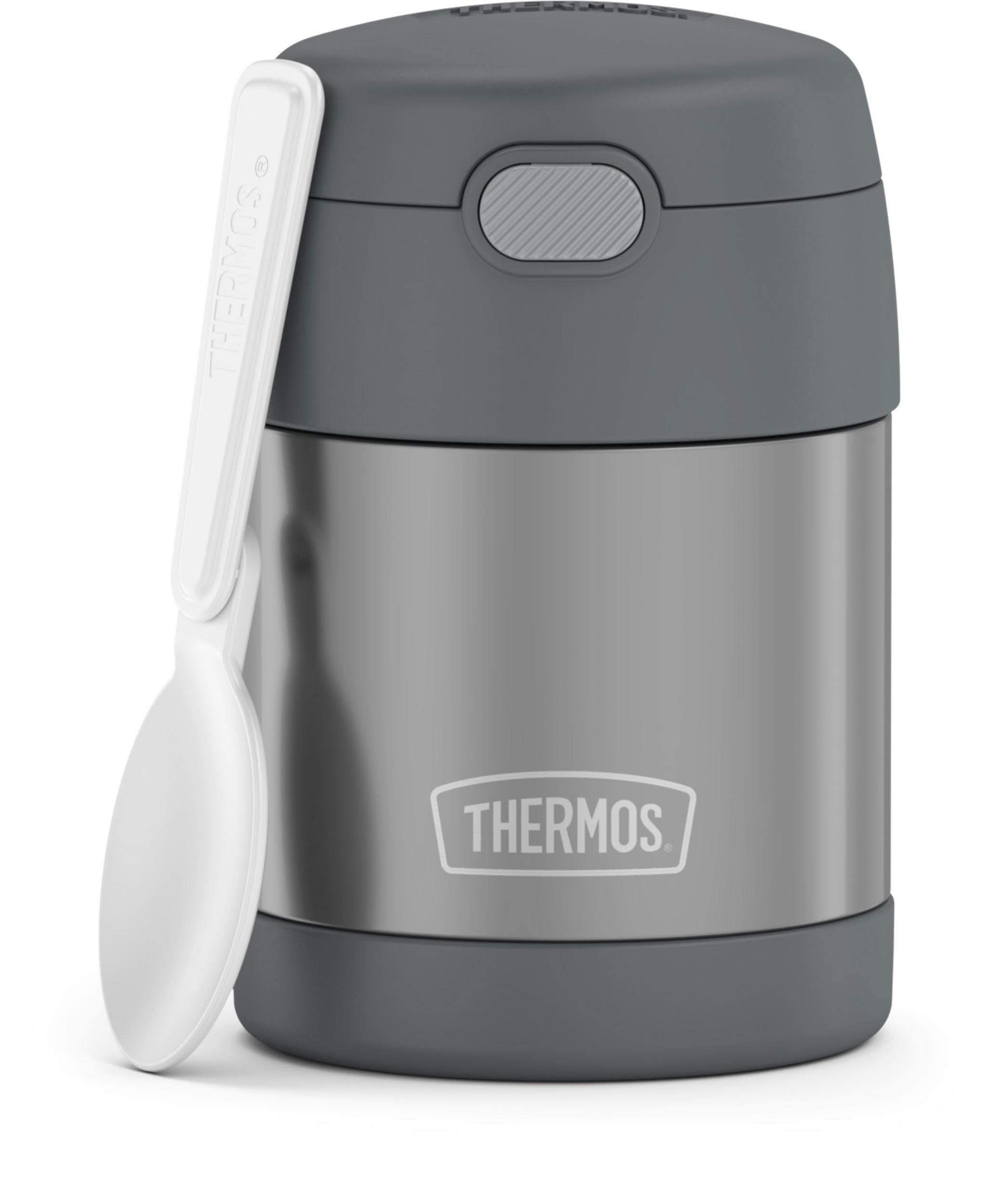THERMOS FUNTAINER 10 Ounce Stainless Steel Vacuum Insulated Kids Food Jar with Folding Spoon, Gre... | Amazon (US)