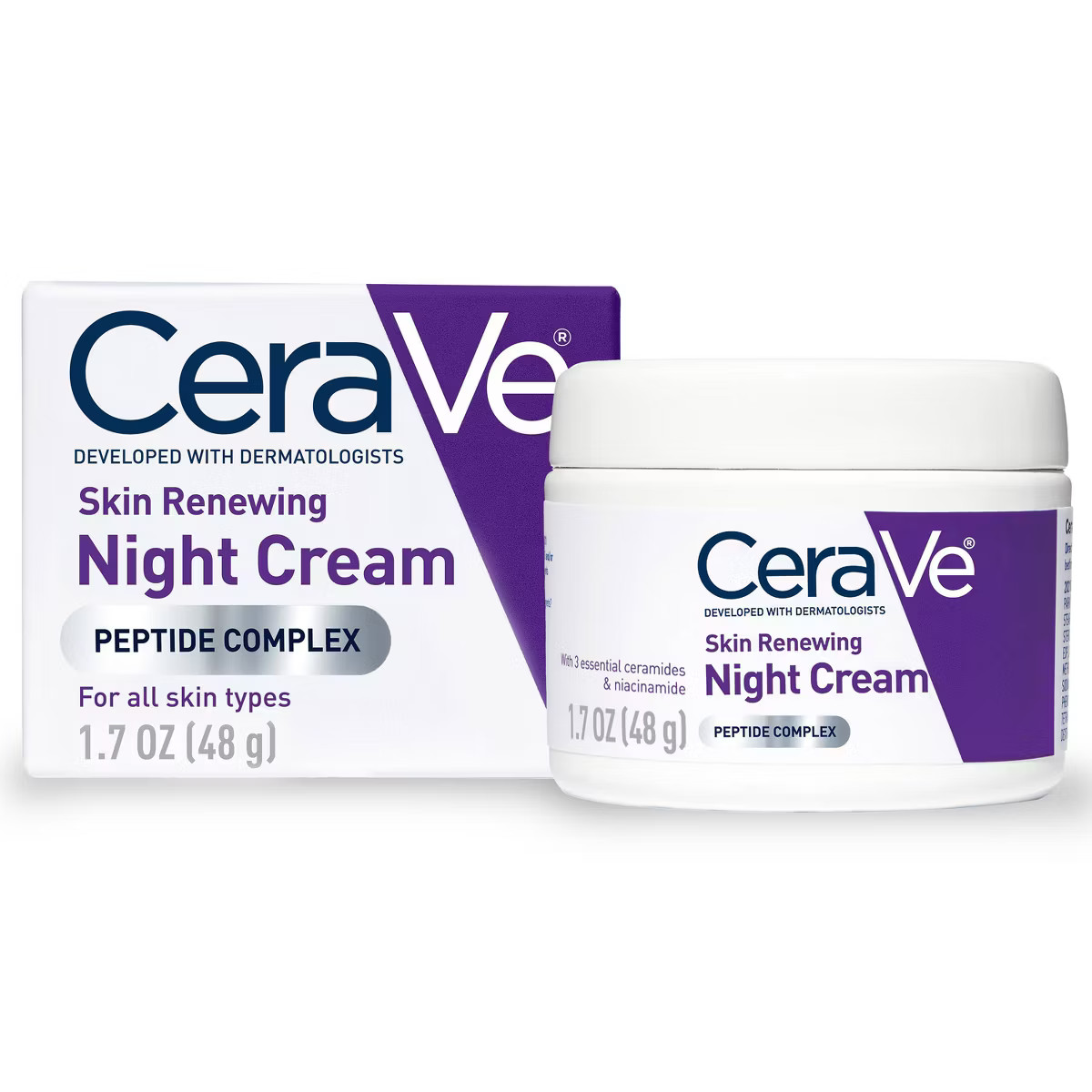 CeraVe Skin Renewing Night Cream Face Moisturizer - 1.7 fl oz | Target