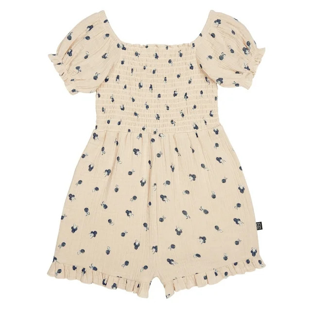 Modern Moments by Gerber Baby and Toddler Girl Romper with Puff Sleeves, Sizes 12M-5T | Walmart (US)