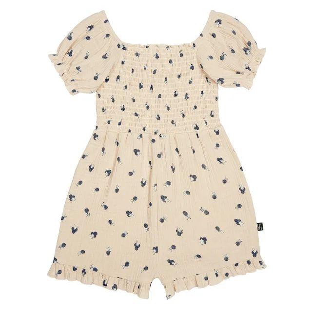 Modern Moments by Gerber Baby and Toddler Girl Romper with Puff Sleeves, Sizes 12M-5T | Walmart (US)