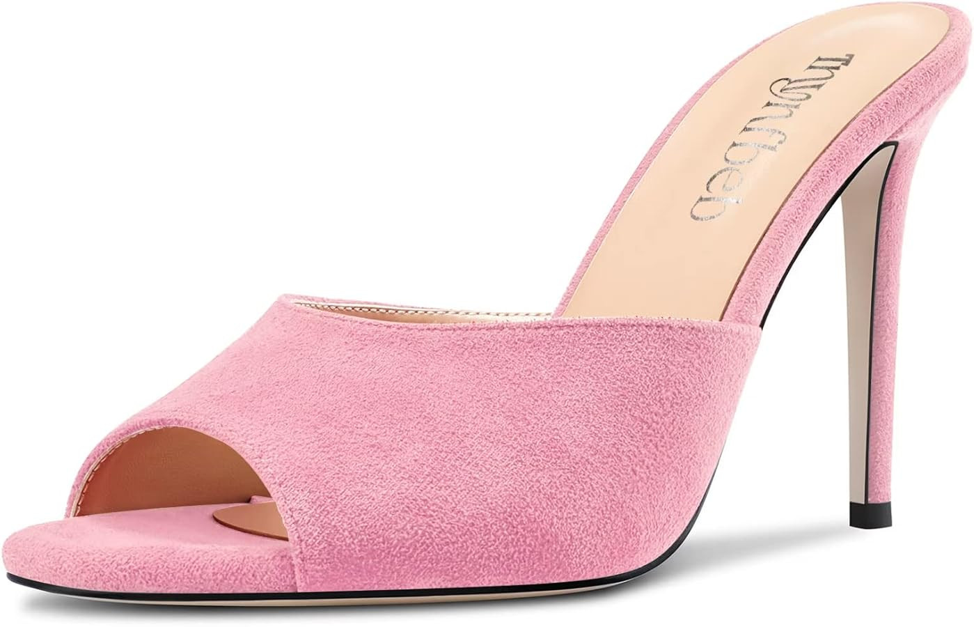 TNYNFBEB Women Stiletto High Heel Peep Open Toe Sandals Slingback Slip-on Wedding Office Cute Bas... | Amazon (US)