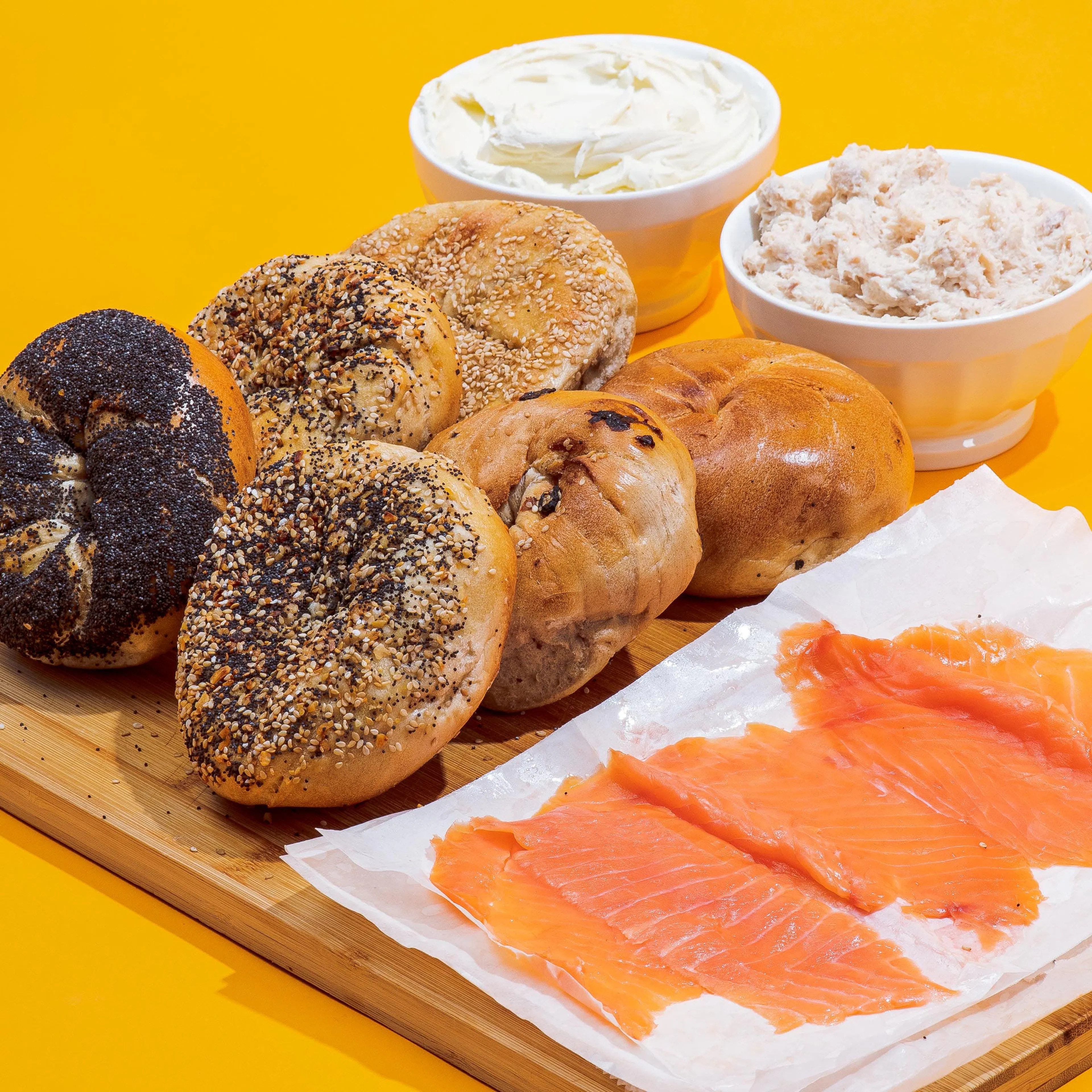 New York Bagel Brunch for 12 + 6 FREE Bagels by Essa Bagel | Goldbelly | Goldbelly