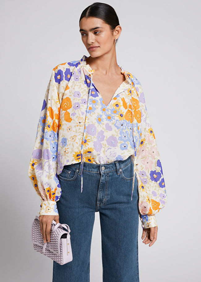 Oversized-Bluse mit voluminösen Ärmeln | & Other Stories (DE + FR)