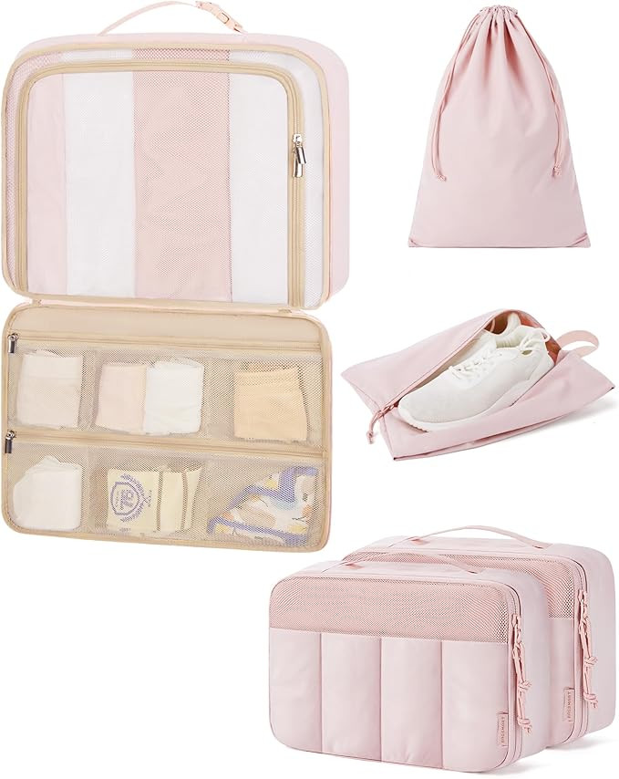 BAGSMART Hanging Packing Cubes for Travel Women, Large Capacity Luggage Organizers for Suitcases,... | Amazon (US)