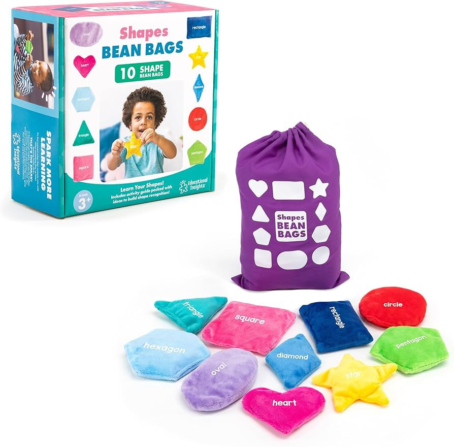 Educational Insights Shapes Bean Bags - Toddler Learning Toys, Learn Shapes and Colors, Shape Sor... | Amazon (US)
