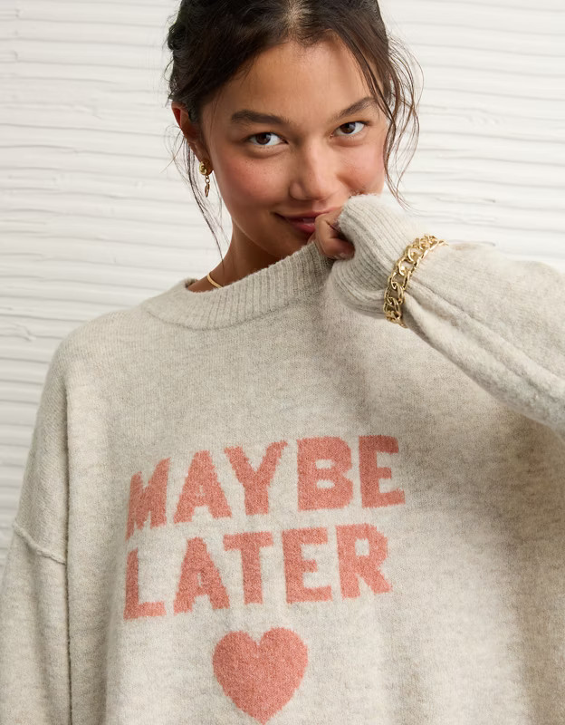AE Whoa So Soft Valentine's Day Sweater | American Eagle Outfitters (US & CA)