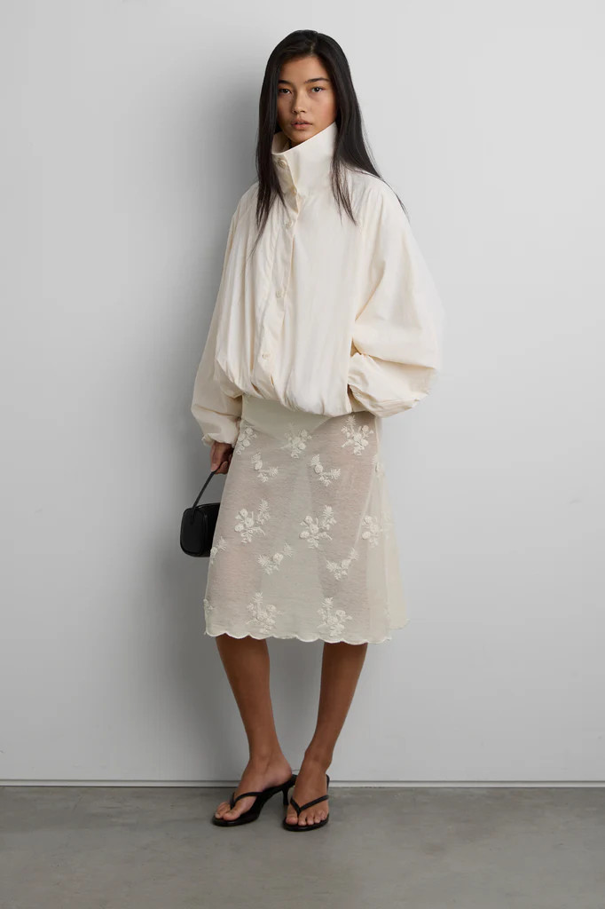 FUNNEL NECK NYLON JACKET | OAK + FORT