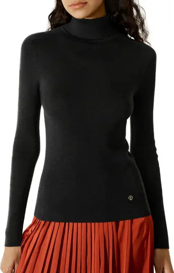 Seamless Silk-Cashmere Blend Turtleneck Sweater | Nordstrom